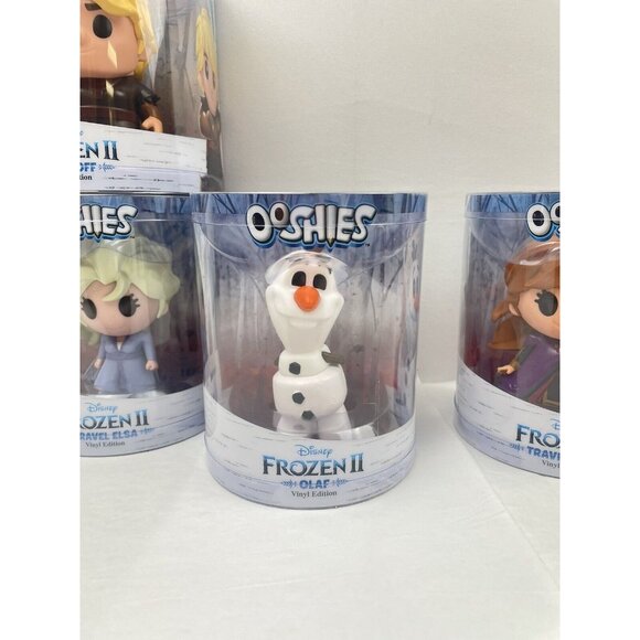 FROZEN II OOSHIES DISNEY 4” Elsa Olaf Kristoff & Anna Figures Dolls 4- pack - Picture 6 of 7